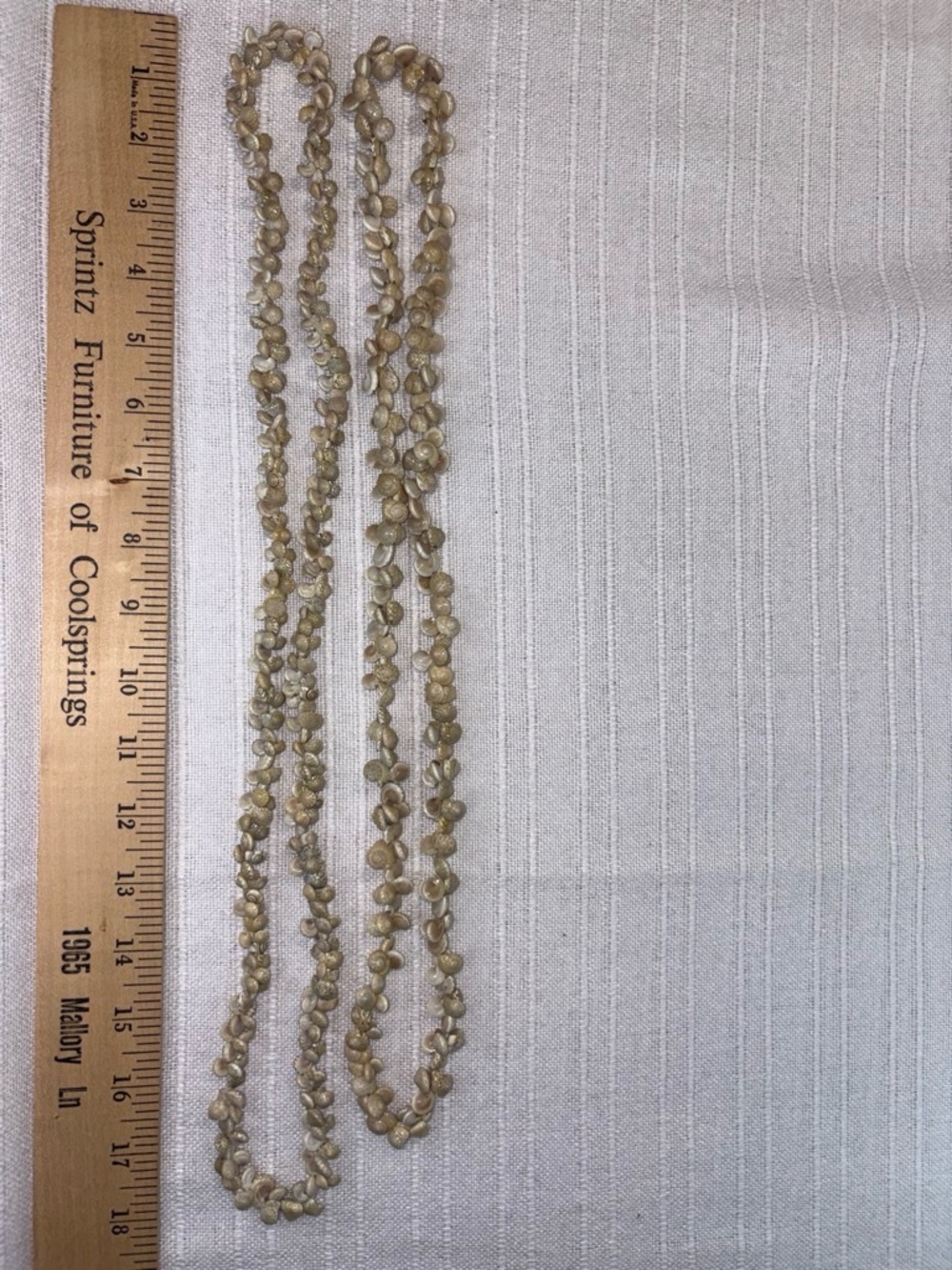 Lot of 2 Vintage Hawaiian Mongo Shell Lei Necklaces - Matching Strand Set